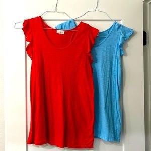 2-pack flutter sleeve tops